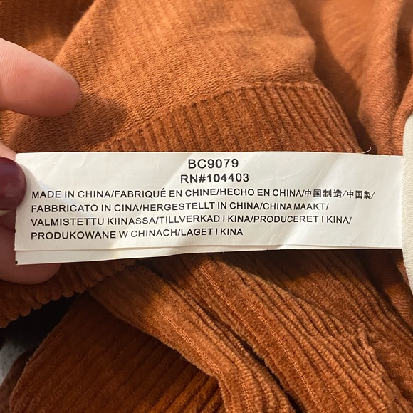 JOA Medium Dark Orange Corduroy Jacket - Picture 9 of 10